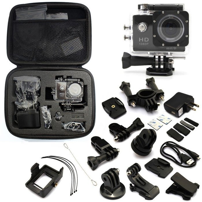 RioRand&reg;RS4000 Wifi Full HD 1080P Waterproof Helmet Sports Camera 12MP with Shockproof Storge Bag + RS4000 battery... N3