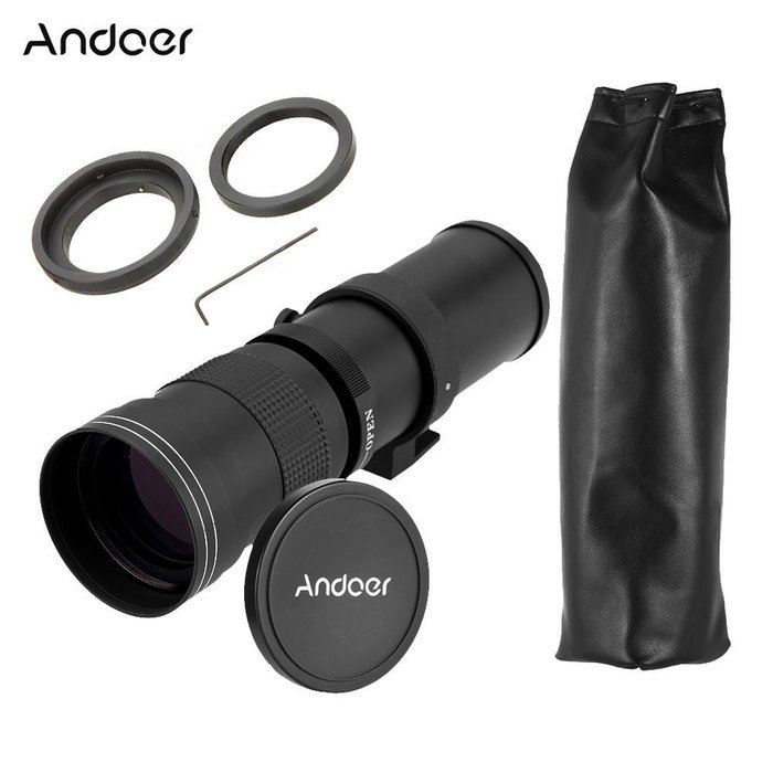 Andoer 420-800mm F/8.3-16 HD Super Telephoto Manual Zoom Lens for Canon Nikon Minolta Sony Pentax Olympus DSLR... N10