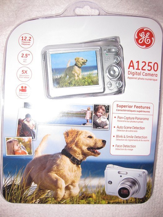 Ge A1250 Digital Camera 12.2 Mega 2.5" Lcd 5x Optical Zoom Silver