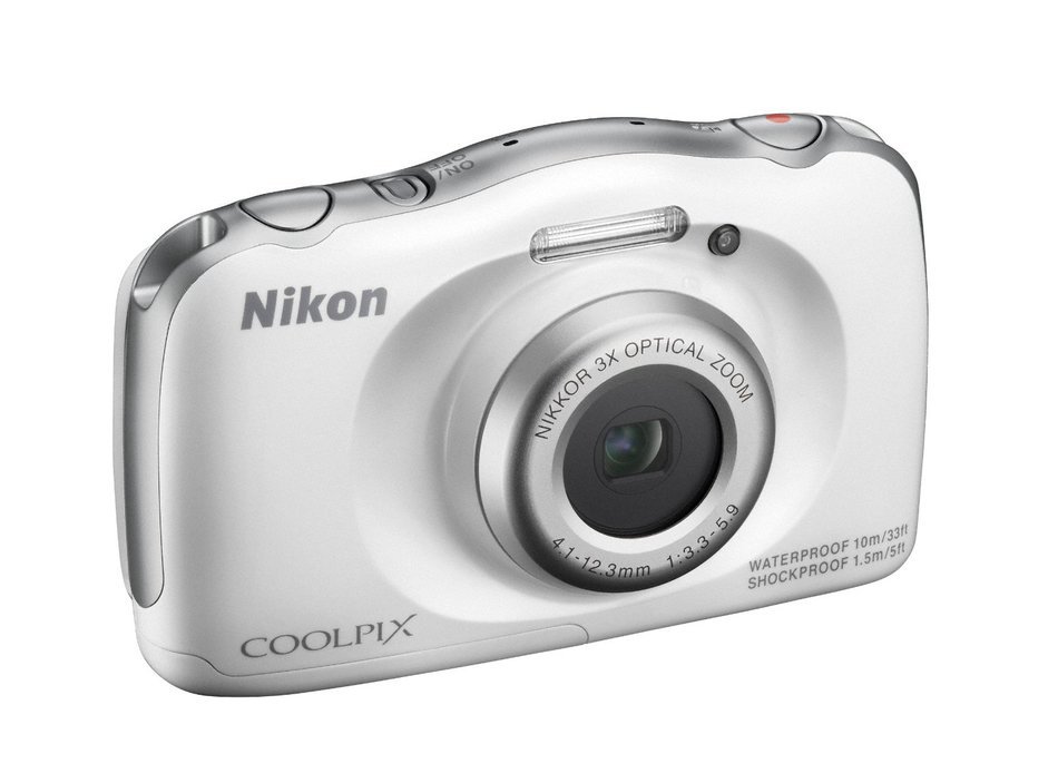Nikon COOLPIX S33 Waterproof Digital Camera (White) - International Version N4