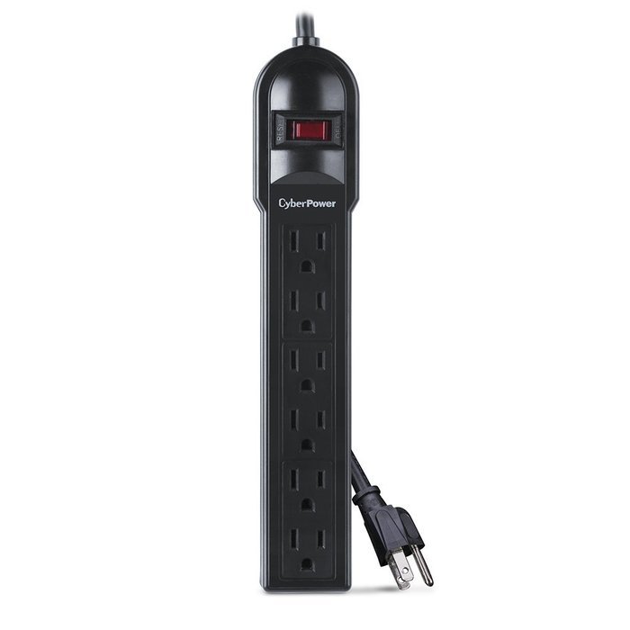 CyberPower CSB604 Surge Protector 6-Outlets 4-Ft Cord 900 Joules N2