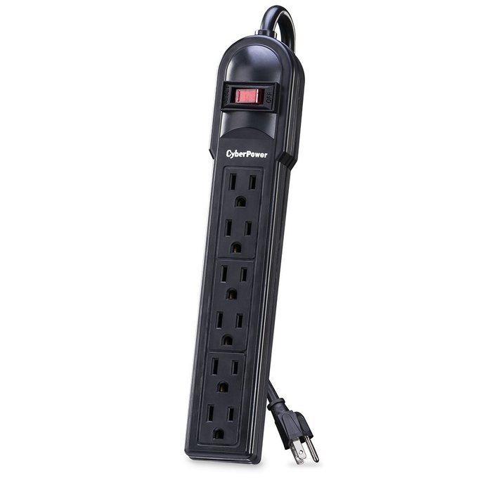 CyberPower CSB604 Surge Protector 6-Outlets 4-Ft Cord 900 Joules N3