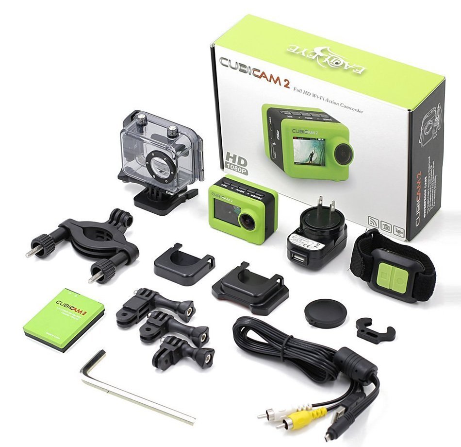 Eagleye CUBICCAM2 Ambarella A5 14MP 1080P Sports action camera with Built in Wi-Fi and 1.5" TFT LCD RF remote... N5