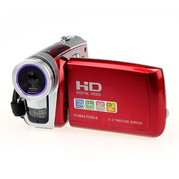 Sannysis(TM) Brand New 3Inch TFT LCD 16MP Digital Video Camcorder Camera 16X Digital ZOOM DV(Red)