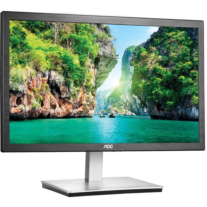 23.6" AOC HDMI/VGA Ultra Slim Gaming Monitor 1080p Widescreen LED LCD E2476VWM6 (Certified... N4