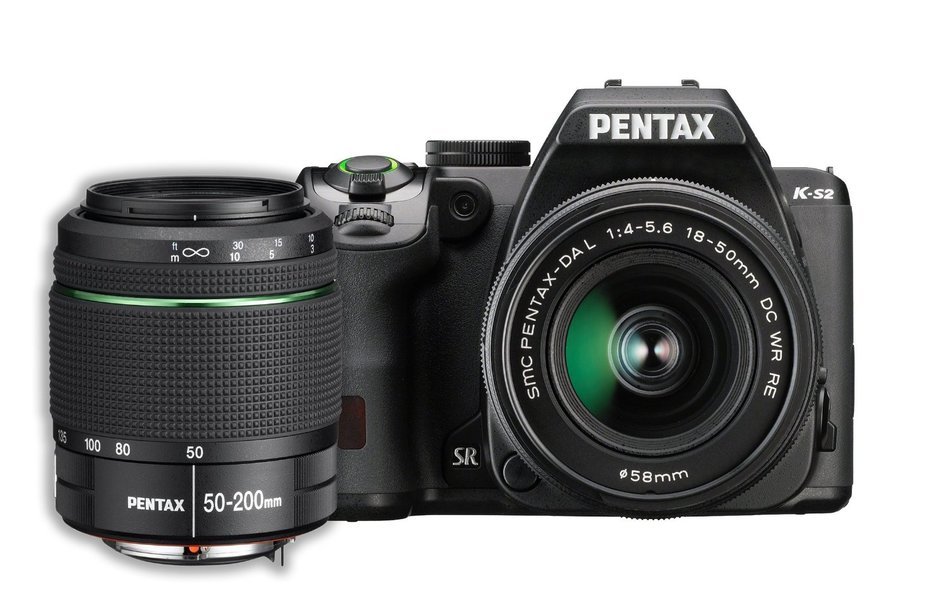 Pentax K-S2 20MP DSLR Two Lens Kit w/ 18-50mm WR & 50-200mm WR (Black) N5
