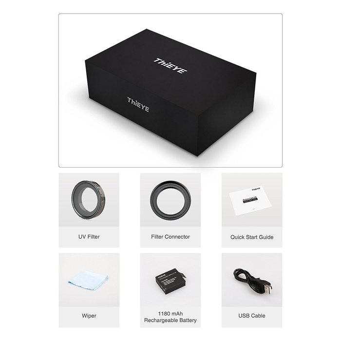2.3K WIFI Action Camera, ThiEYE V5e Big Eye Sport Cam 16MP 1080P FHD 60M Waterproof With Amberalla Chipset Sony... N3