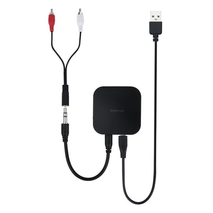 dodocool Bluetooth Audio Adapter, 2-in-1 Wireless Receiver Transmitter with 3.5mm Audio Jack for Home Audio Music... N9