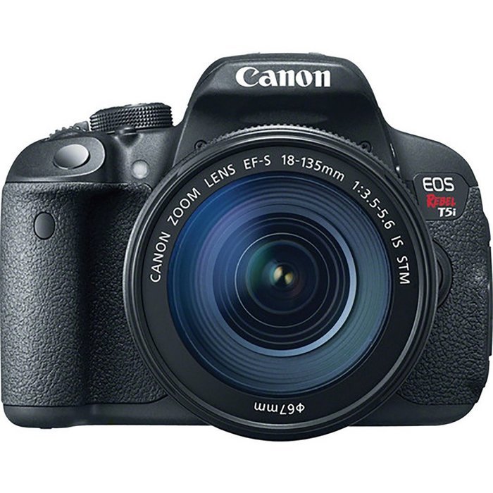 Canon EOS Rebel T5i DSLR 18MP Full HD 1080p Camera + 18-135mm IS STM Lens + 64GB Storage + LED Kit + Case + UV... N4