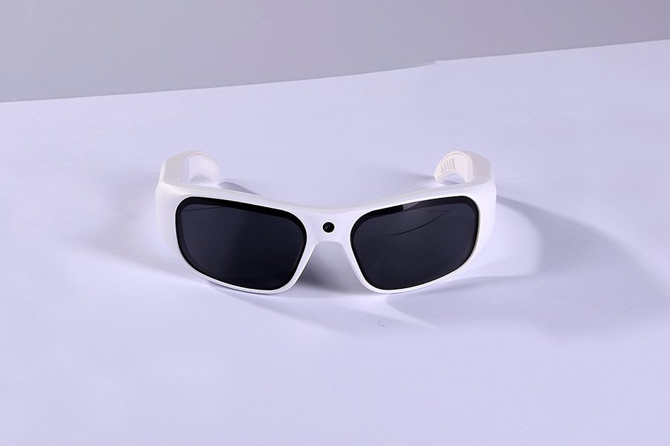 GoVision water-resistant white APOLLO 1080p video recording sunglasses with UV lenses, built in rechargeable battery... N2