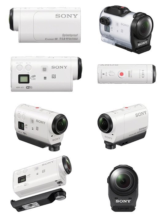 Sony HDR-AZ1VR/W HD Action Cam w/ Live View Remote Adventure Water Action Bundle N3