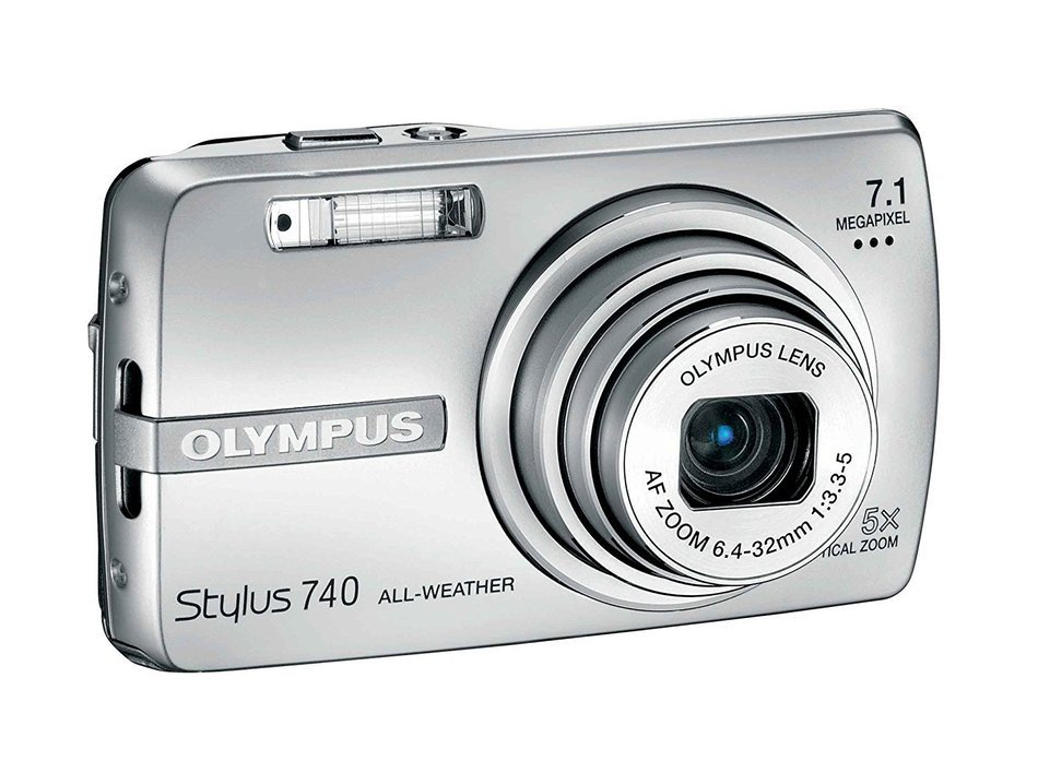 Olympus Stylus 740 7.1MP Digital Camera with Digital Image Stabilized 5x Optical Zoom (Silver) N7