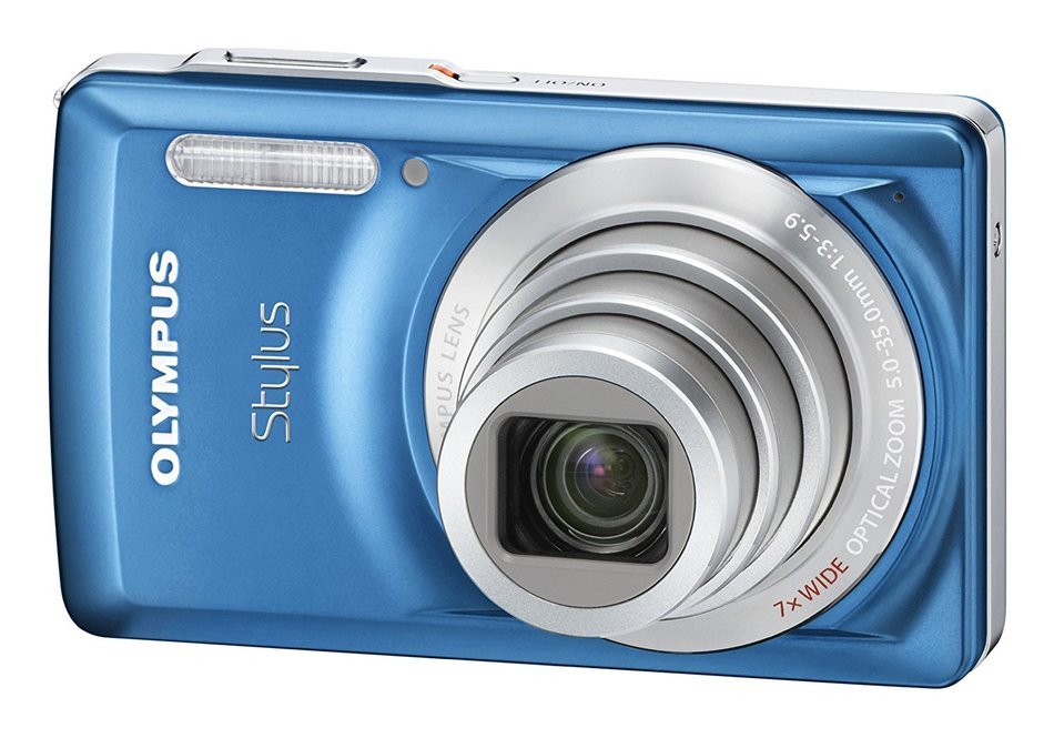 Olympus Stylus 7030 14 MP Digital Camera with 7x Wide Angle Dual Image Stabilized Zoom and 2.7-inch LCD (Blue)... N2