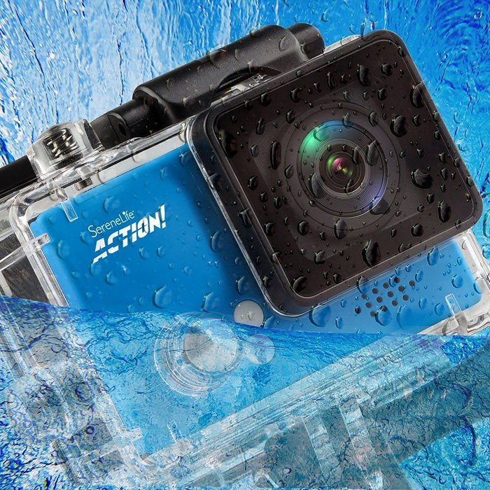 SereneLife 4K 60fps WiFi Waterproof Sports Action Camera Ultra HD 1080P 16MP With Full Color 2.0&rsquo;&rsquo; LCD Display... N3
