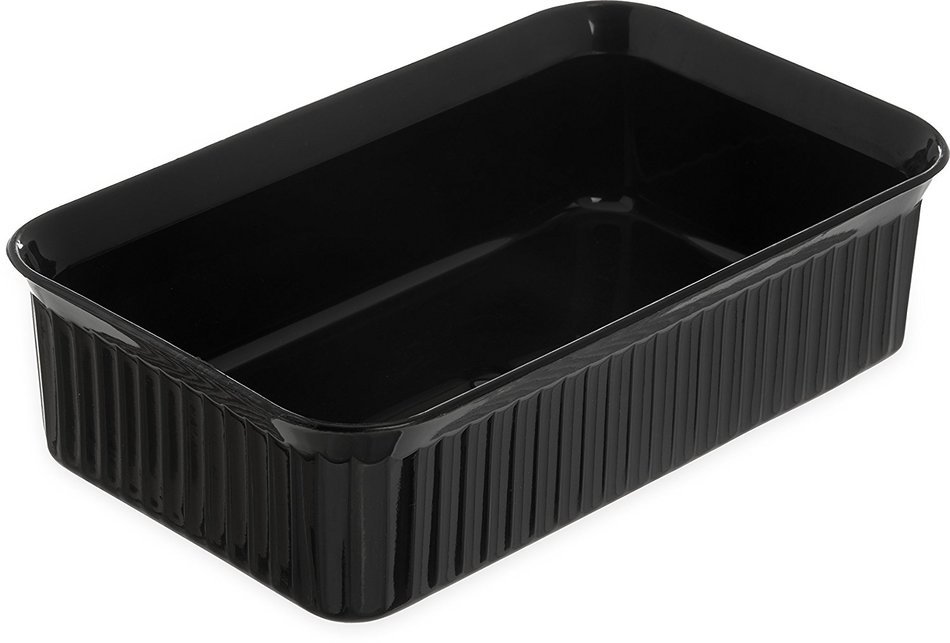 Carlisle 811003 Deliware Polypropylene Rectangular Crock, 5 lb. Capacity, 10.06 x 6.18 x 3.7", Black (Case of... N7
