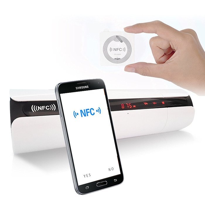 ITART Wireless Bluetooth Portable Hi-Fi Speakers with LED Touch Screen TF Card Support Speaker (Silver) N4