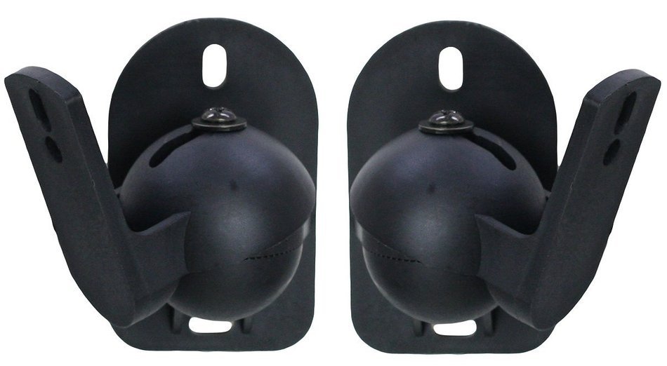 VonHaus Black Universal Wall Mount Speaker Brackets x 2 N5