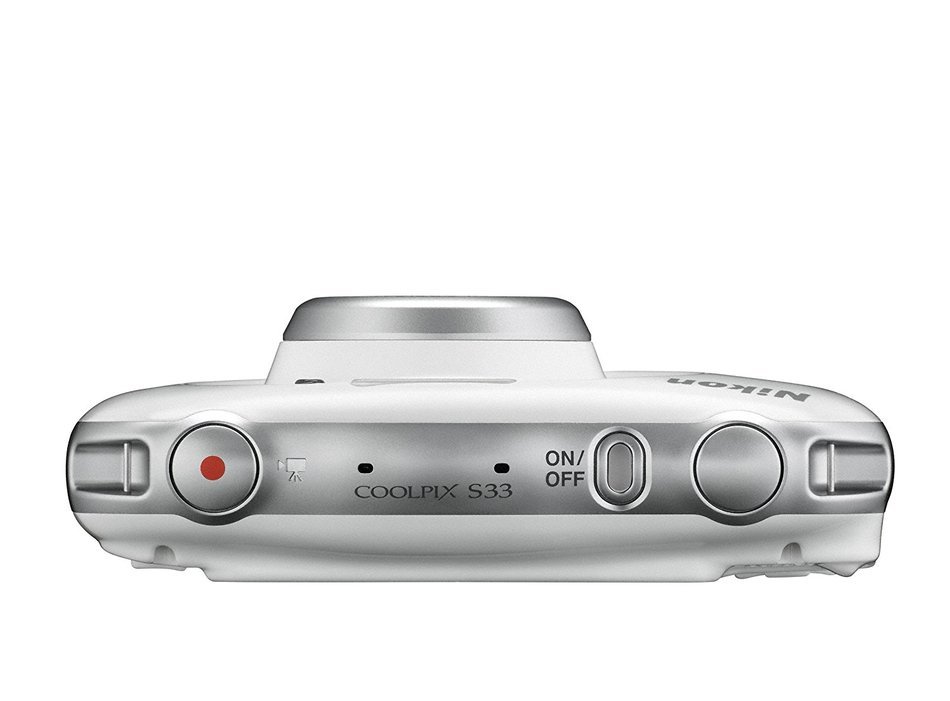 Nikon COOLPIX S33 Waterproof Digital Camera (White) - International Version N5