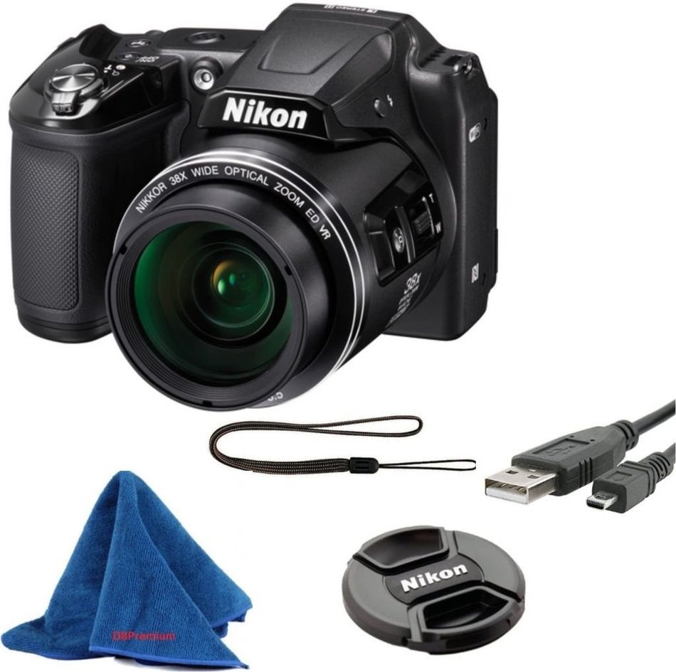 Nikon COOLPIX L840 Digital Camera with 38x Optical Zoom and Built-In Wi-Fi (Black) (NEW, WHITE BOX) DBPREMIUM...
