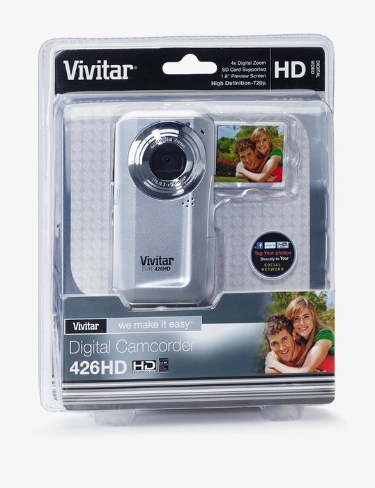 Vivitar DVR426HD-SIL-JCP LIC JPEG Video Recording Flip Digital Camera (Silver)