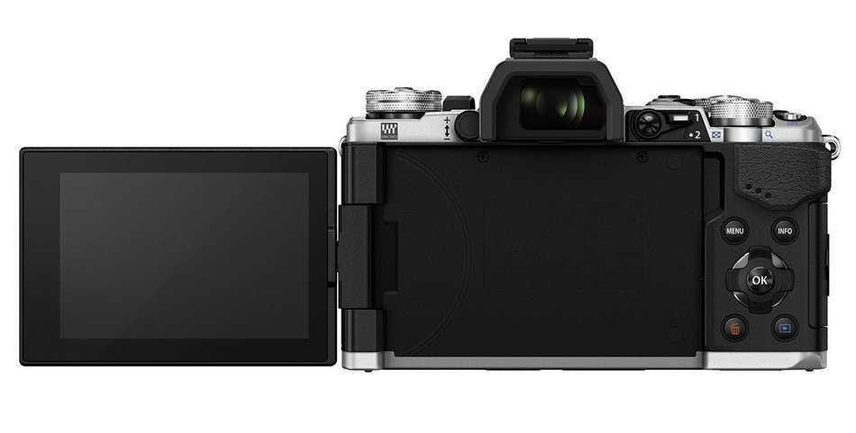 OM-D E-M5 Mark II Camera Body Silver with Olympus FL-LM3 Flash and 12-40mm f/2.8 Lens Bundle N2