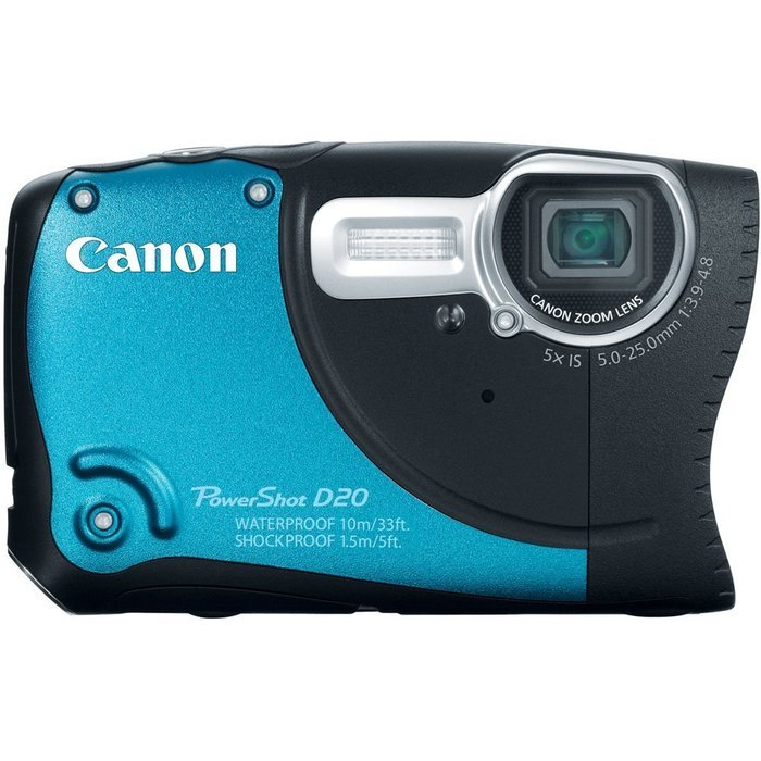Canon PowerShot D20 12.1 MP CMOS Waterproof Digital Camera with 5x Image Stabilized Zoom 28mm Wide-Angle Lens...