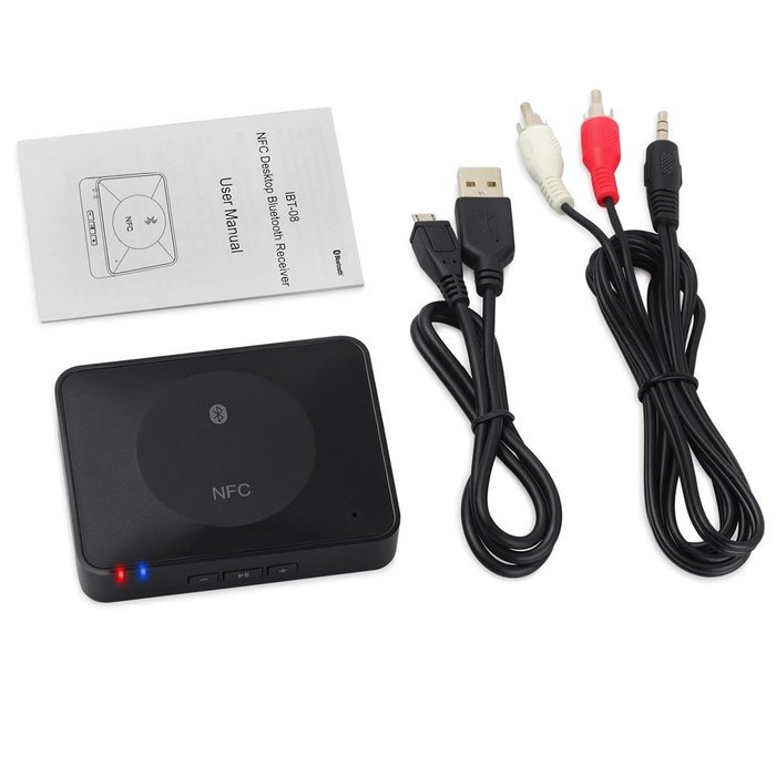 ESYNIC NFC Bluetooth Audio Receiver Bluetooth 3.0 Music Receiver Wireless Speaker Adapter with RCA 3.5mm Output... N5