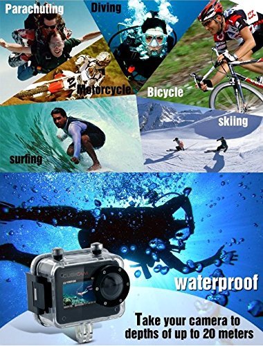 Full HD 1080P12MP Waterproof Action Sport Camera/Camcorder with Waterproof Case & RF Remote Controller for Riding... N5