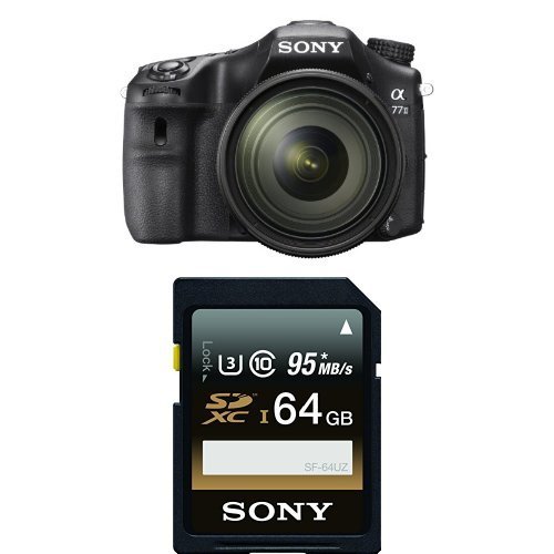 Sony A77II Digital SLR Camera with 16-50mm F2.8 Lens with Memory Card