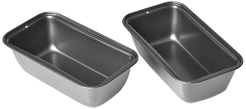 Chloe's Kitchen 201-503 Loaf Pan 2-Piece Set, Mini