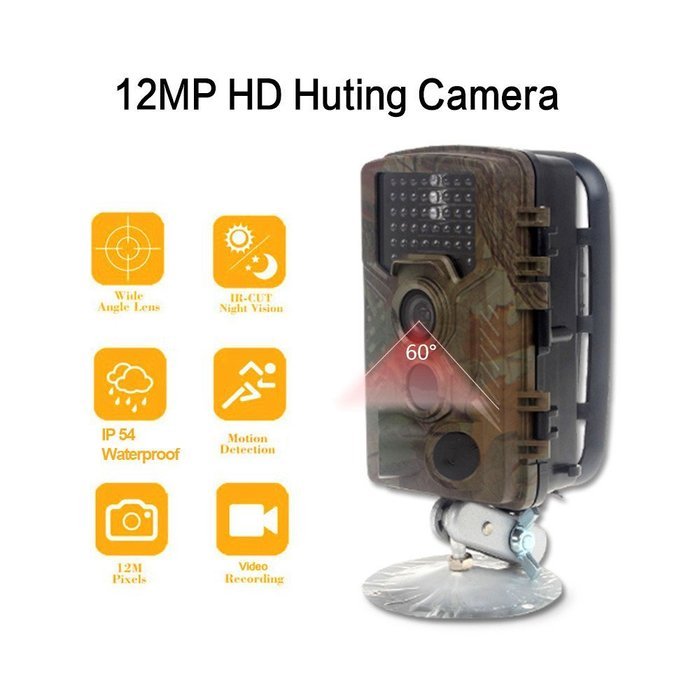 Blueskysea H801W 12MP 1080P HD Wildlife Camera Trail&Game Hunting Scouting Camera with 44pcs 940nm Invisible Infrared... N3