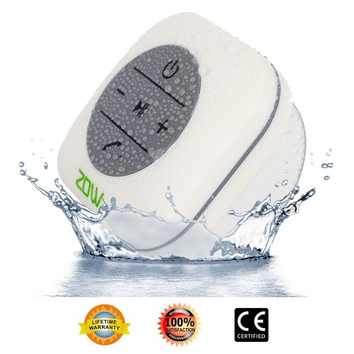 ZDW Wireless Bluetooth 3.0 Waterproof Outdoor & Shower Speaker with 3W Speaker/Suction Cup/Mic/Hands-Free Speakerphone... N8