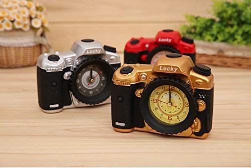 Microtimes children/student gifts crafts clock 6x4.8x2.8 inch Camera Alarm Clock Table Desk Clock Home Ornament N3