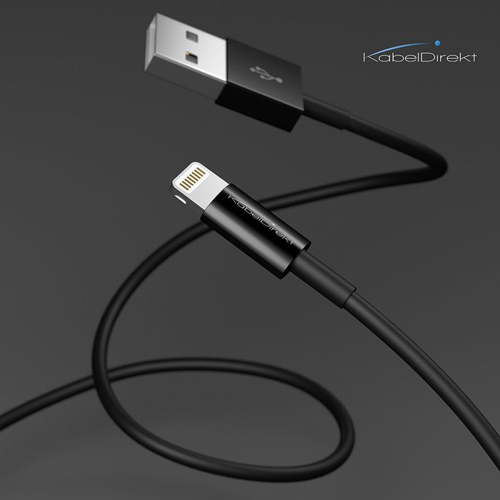 KabelDirekt (1 foot) ultraslim certified Lightning Cable (sync and charge) for Apple devices (iPhone 5, iPhone... N29