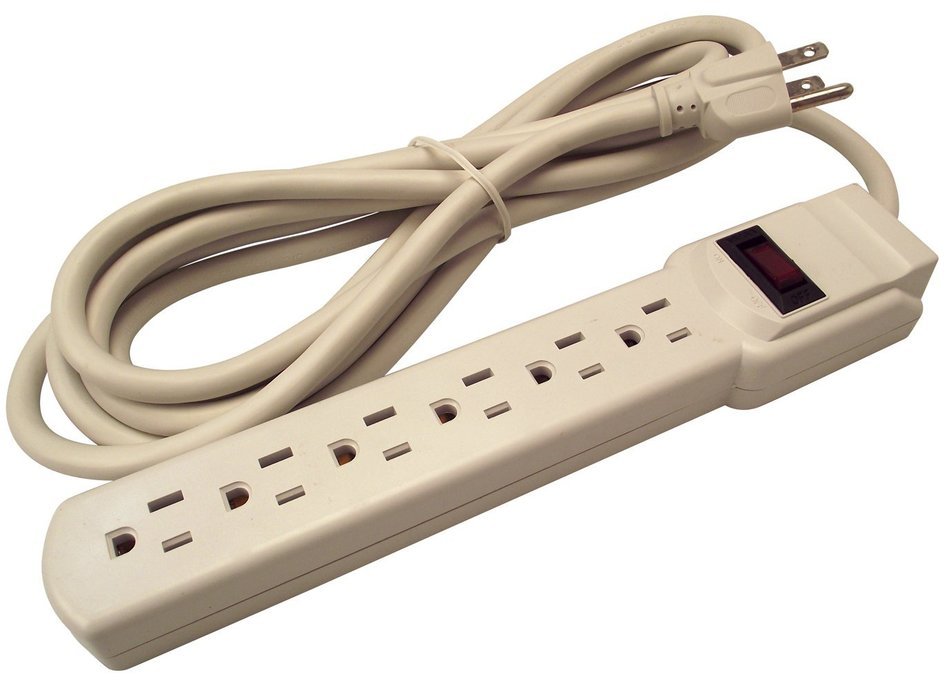 Shaxon PYF-69-12, 6 Outlet Power Strip,12 Feet Cord - White N3