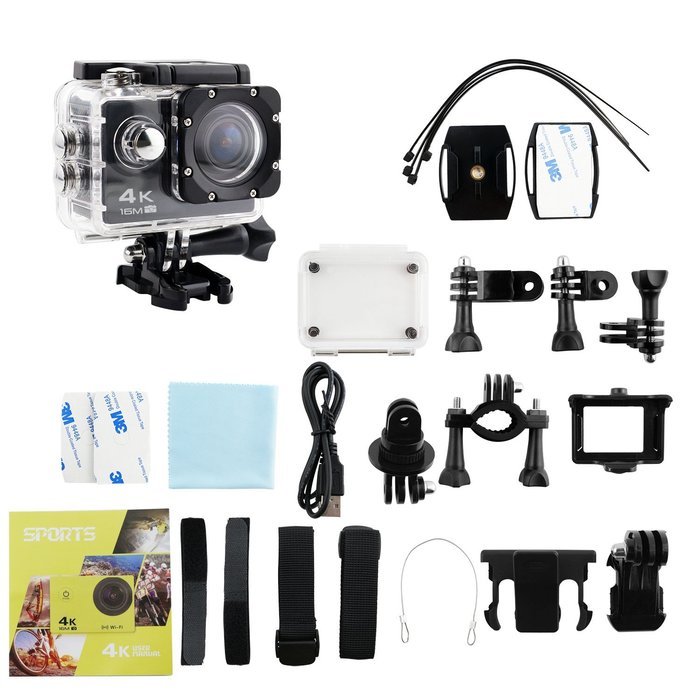 LeFun Sports Action Camera, 4K Ultra HD 1080P Wifi 16MP Bike Helmet Cam Waterproof Camcoder&iexcl;&shy; N4