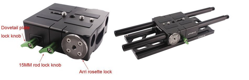 BMCC Cage Rig with 150Wh Li-ion Battery Power Supply and Follow Focus Matte Box for BlackMagic Camera Kit N3