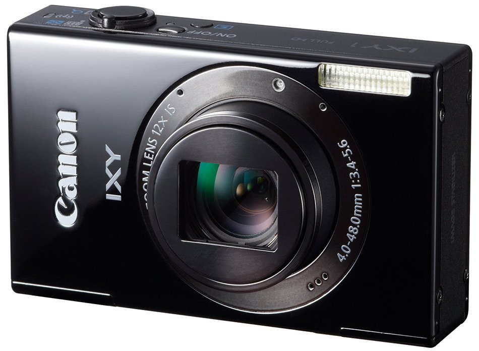Canon Digital Camera IXY 1 (Black) 12x Optical Zoom Wi-Fi IXY1(BK) - International Version N2