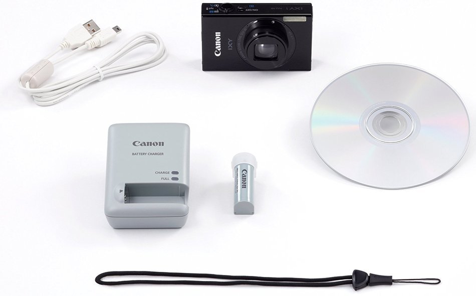 Canon Digital Camera IXY 1 (Black) 12x Optical Zoom Wi-Fi IXY1(BK) - International Version N3