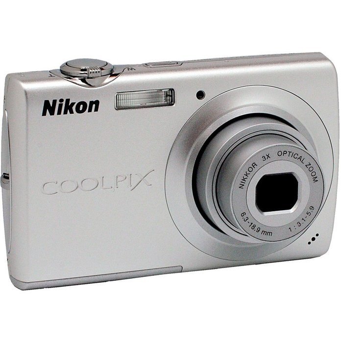 Nikon Coolpix S203SL 10MP Digital Camera with 3x Optical Zoom - Silver N2