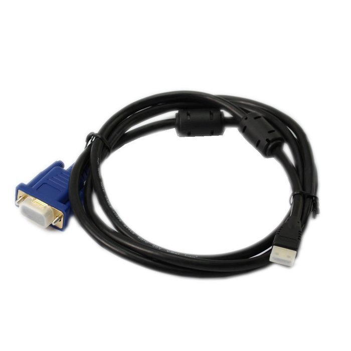 TOOGOO(R) 1.5 Metre Mini HDMI Male to VGA HD-15 pin Male Adapter Connector Cable(Black) N3