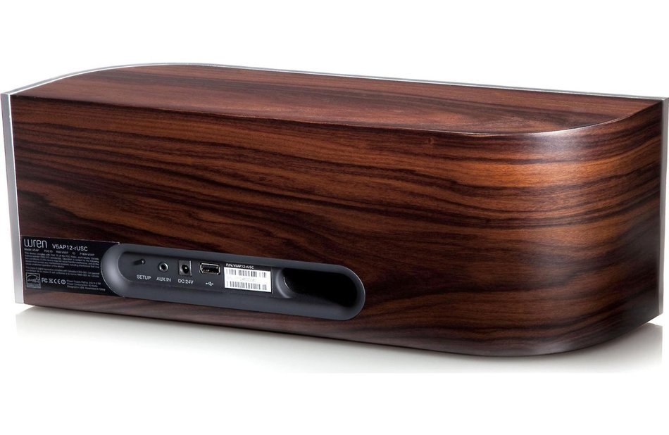 Wren V5AP Powered Wireless Speaker System with Apple AirPlay (Rosewood) N4