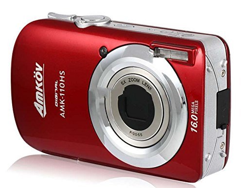 Amkov Dc110Hs 3.0" Tft Lcd Screen Digital Camera With 4X Digital Zoom (Red) Produced by YSK N4