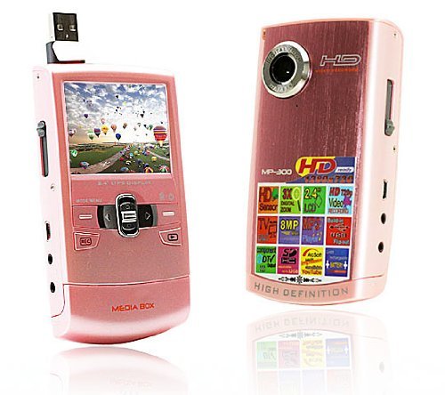 SVP MP300 HD MP3 Player and Pocket HD Video Pink Camera with YouTube Software N3