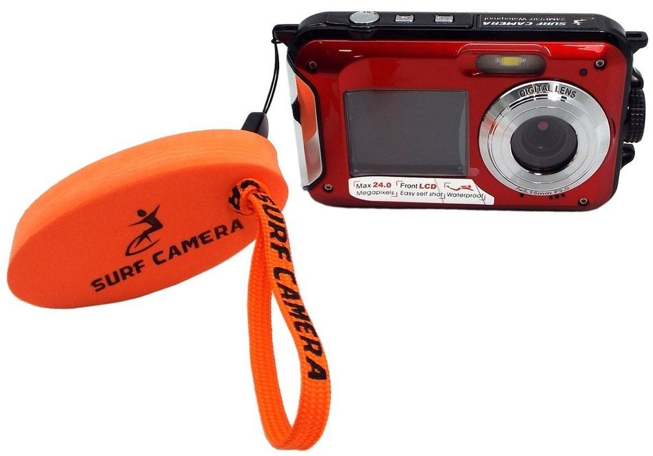 Surf Camera Floatable Action Sports Wearable Camera Red N2