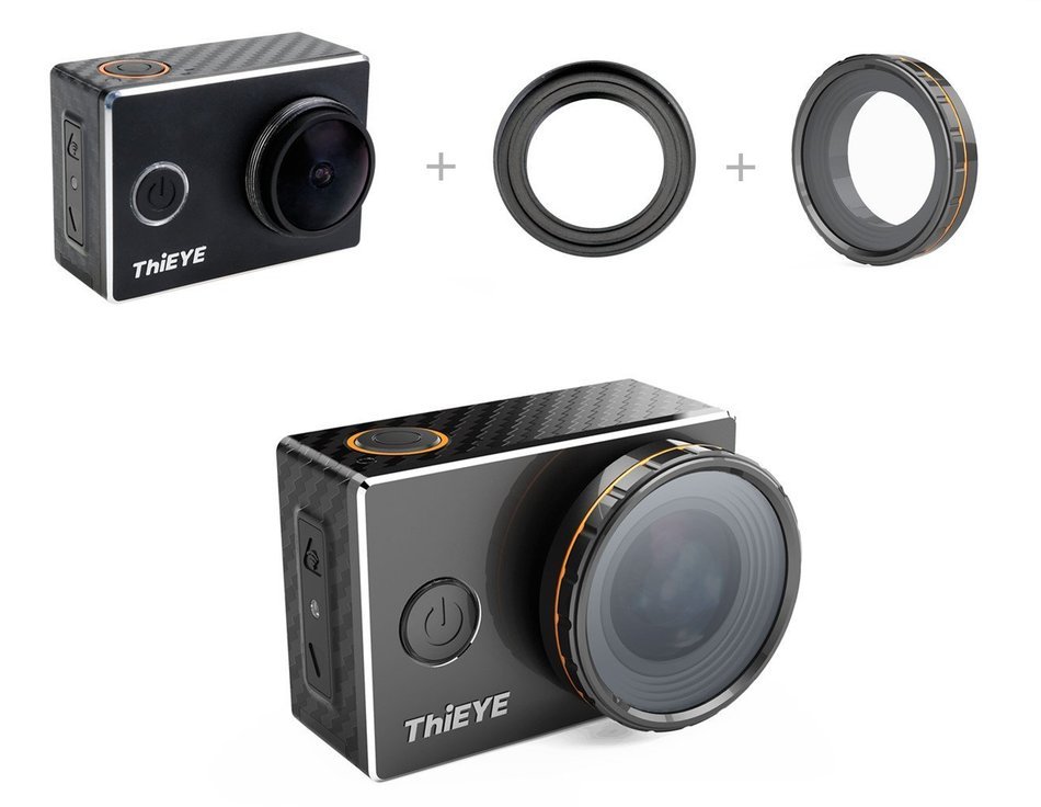 2.3K WIFI Action Camera, ThiEYE V5e Big Eye Sport Cam 16MP 1080P FHD 60M Waterproof With Amberalla Chipset Sony... N4