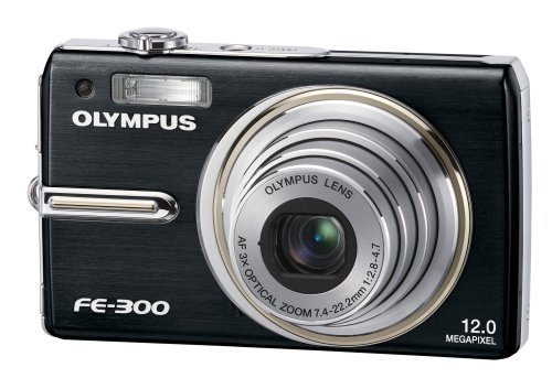 Olympus FE-300 - Digital camera - compact - 12.0 Mpix - optical zoom: 3 x - supported memory: xD - black N5