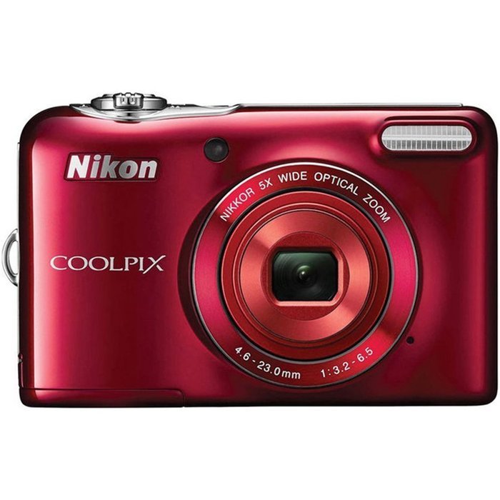 Nikon COOLPIX L30 20.1 MP Digital Camera with 5x Zoom NIKKOR Lens and 720p HD Video (Red) (Discontinued by Manufacturer)