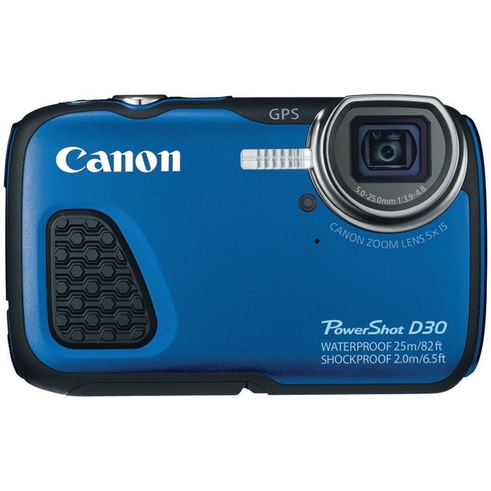 1 - 12.1 Megapixel PowerShot(R) D30 Digital Camera, 12.1 megapixel CMOS , Full HD video, Built-in GPS