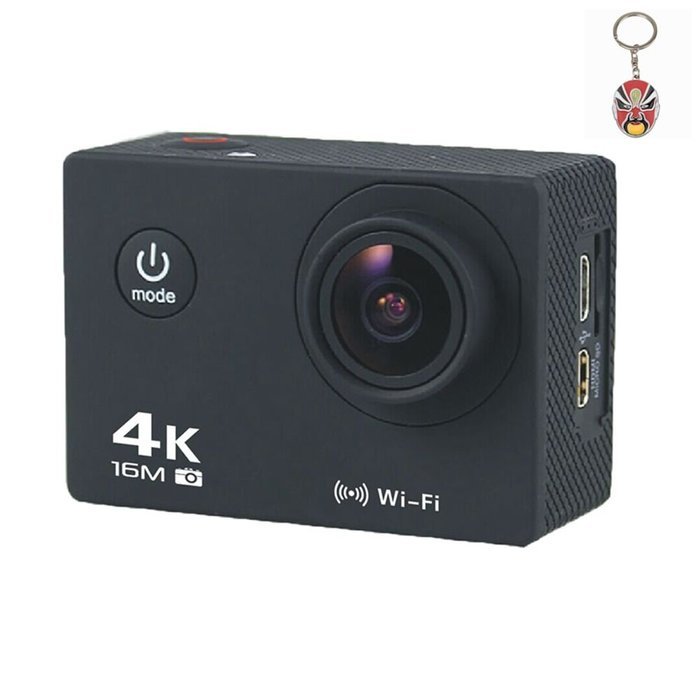 Boblov AT-30 Full HD 4K@30fps 1080P@60fps 173 Degree Wide Angle 16MP WiFi Sports Action Camera DVR (Black) N5